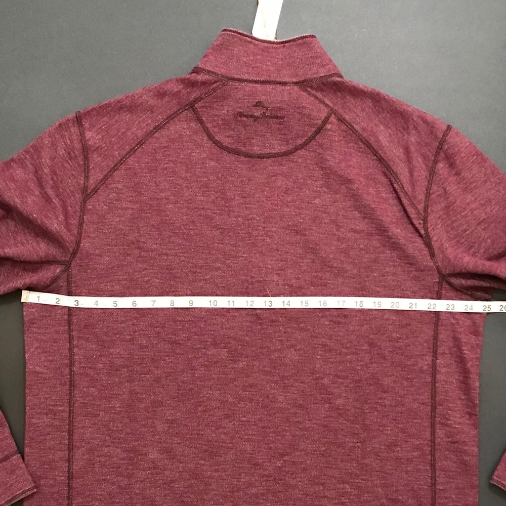 ‼️SOLD‼️ TOMMY BAHAMA Men’s Maroon Gray Pullover - Picture 8 of 8
